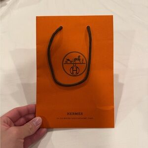 Hermes orange gift bag